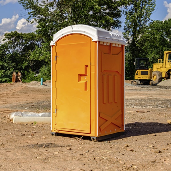how often are the portable restrooms cleaned and serviced during a rental period in Sac City Iowa